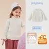 [Antibacterial y Térmico] Suéter para Niña, Top de Cuello Alto Medio Otoño e Invierno para Niña Pequeña, Conjunto Rojo de Primavera para Bebé, Prendas de Punto para Niños