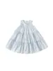 Roupas Infantis Yingsibo Verão Cor Sólida Vestido Sem Manga para Meninas Vestido Infantil Vestido de Comprimento Médio com Laço Vestido para Meninas