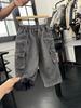 Pantalones Cargo Vintage de Bolsillos Múltiples Estilo Americano para Niños y Niñas, Pantalones de Skate Rectos Retro Tendencia Otoño 2026