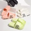 Pantuflas de Casa para Baño Nuevas Pomeranian Eva Goma y Plástico Pantuflas de Mujer Lindo Dibujo Animado de Oso Verano Pantuflas Casuales