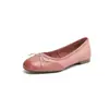 Sapatos Femininos de Couro Bovino Retro Confortáveis Versáteis de Bico Redondo com Laço Doce e Esculpido Camada Única para a Primavera de 2025