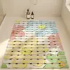 Nueva alfombrilla antideslizante para suelo de ducha, alfombrilla larga con agujeros para drenaje, alfombrilla antideslizante resistente al agua para ducha para niños