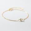 Pulseira Normcore Fina de Prata de Lei S925 Banhada a Ouro com Diamante Solitário de Alta Qualidade Popular Transmissão ao Vivo Joia de Mão Feminina S6272