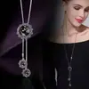 Cadena de suéter vintage para otoño e invierno, estilo coreano largo, elegante, simple y moderno, accesorios para colgar ropa para mujer