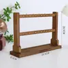 Soporte de exhibición para llaveros, estante de exhibición de joyería de madera maciza con ganchos, perchero para colgar accesorios pequeños, soporte de exhibición para pendientes, exhibidor de pulseras