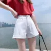 Verano 2021 Nuevo Estilo Shorts de Mezclilla para Mujer Tendencia ins Populares en Internet Delgados de Corte A Cintura Alta Ajustados Sueltos Pantalones de Pierna Ancha