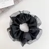Goma para el Pelo de Malla de Color Sólido Estilo Super Hada, Simple Estilo Bosque, con un Toque de Lujo, Elegante y Versátil