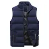 Colete Casual Masculino Novo para Outono e Inverno com Gola Alta Cor Sólida Colete de Algodão Masculino Roupa Transfronteiriça Jaqueta Comércio Exterior Tamanho Plus Colete