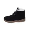 Botas altas estilo Martin forradas de polar transfronterizas, botas de trabajo retro, botas amarillas, zapatos casuales versátiles de invierno engrosados, antideslizantes, resistentes al desgaste para mujer