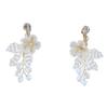 S8193 o belleza novia joyería hecha a mano cerámica flor peineta pendientes traje boda boda accesorios peineta