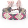 Pulsera nueva tejida a mano Correa de muñeca simple europea y americana Estilo bohemio Cinta de pareja en blanco Cuerda de mano DIY