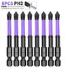 Punta de Destornillador Phillips PH2 Magnética de 65 mm Adecuada para Punta de Lote D1 Antideslizante Destornillador de Alta Durabilidad y Alta Dureza