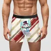 Aliexpress Amazon Regalo Navideño Transfronterizo Año Nuevo Ropa Interior para Hombre Pantalones Cortos de Seda de Leche de Cintura Media Alta Elásticos Transpirables