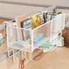 Organizador de escritorio ajustable de gran capacidad, gadget para estación de trabajo, estante colgante, gancho colgante para mesita de noche, cesta colgante