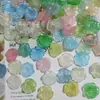 Estéreo Simulado Gradiente de Dos Colores Hoja de Loto Hoja Acrílica DIY Pendientes Hechos a Mano Material para Tocado Venta al por Mayor