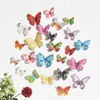 24 Piezas Sombra de Flor Mariposa Acuarela Mariposa DIY Pegatina de Pared Sala de Estar Dormitorio Decoración de Pared de Fondo Cubre Imperfecciones Pegatina de Pared