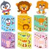 Compra Directa Transfronteriza [Calificación Ce.Cpc] 6 Hojas/Paquete Pegatinas Cambia-Cara de Animalitos para Mascotas Pequeñas Pegatinas Rompecabezas DIY Producto Nuevo para Niños