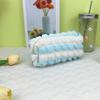 Bubble lattice pencil case de grande capacidade estudante pencil case versão da menina 2023 New ins cream puff storage makeup