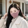 Mascarilla facial cálida de punto para otoño e invierno para mujer, con diseño tridimensional, propiedades a prueba de viento y resistente al frío, transpirabilidad, protección ocular y apariencia elegante. Se puede lavar y es adecuado para ciclismo
