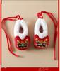 Zapatos Bordados con Cabeza de Tigre para Bebé de Un Año Famosos Étnicos Retro para el Día de los Cien Días del Bebé Zapatos de Tela Bordados con Suela Suave