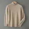 Venta al por mayor transfronteriza de suéteres de lana premium para hombre para otoño e invierno 2025, camisetas básicas de cuello alto, suéteres de punto de cuello alto