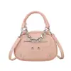 Bolso de Mano con Textura de Cadena Ins 2025 Nuevo Diseño de Nicho Lindo Bolso Redondo Pequeño Bolso Cruzado Sexy con Patrón de Cocodrilo