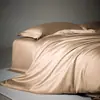 Juego de cuatro piezas de algodón egipcio de fibra larga de alta gama, 100% algodón puro, sábana de cama de lujo ligero, funda de edredón, ropa de cama