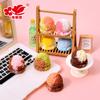 Helado Simulado Helado de Dos Colores Juguete de Comida Accesorios para Joyería DIY Casa de Muñecas Pequeños Adornos de Resina Juguetes para Casa de Juegos