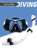 Equipo de Gafas de Buceo para Adultos Nuevo Traje Snorkel Dos Tesoros Impermeable Tubo de Snorkel Completamente Seco Natación Máscara para Miopía