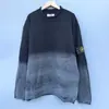 Suéter de Punto con Piedras Transfronterizo Primavera y Otoño Nuevo Gradiente Cuello Redondo Jersey Casual Holgado Insignia de Manga Larga Tejido