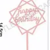 Conjunto Atacado de 10 Peças de Letras Decorativas Acrílicas da Moda para Bolos de Aniversário e Decorações de Confeitaria