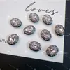 Caixa Mágica Oval Cravejada de Diamantes Anel Rosto de Ovo de Pombo com Oito Furos Zircônio Pulseira de Miçangas DIY Colar Contas Espaçadoras Acessórios Olho de Gato