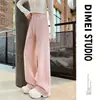 Pantalones deportivos de pierna ancha ajustados para mujer, nuevo modelo primavera y otoño 2026, cintura alta, caída fluida, para figura de pera, que ocultan las caderas, pantalones largos adelgazantes