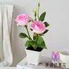 Flor Artificial Bonsái de Rosa de 6 Cabezas Adorno de Flor Falsa para Mesa de Comedor, Sala de Estar, Arreglo Floral para el Hogar y Exhibición Decorativa