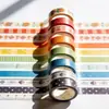 Cinta Washi Japonesa Personalizada para Journaling, Pegatinas Decorativas, Cinta de Paisaje, Pegatinas de Dibujos Animados para Journaling, Set de Pegatinas de Flores y Plantas