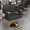 Cadeira Especial para Barbeiro Cadeira de Cabeleireiro Couro Cadeira para Corte de Cabelo Uso em Salão Assento Elevatório Alisamento Tingimento Cadeira de Cabeleireiro Elevatória Giratória