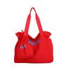 Bolsa de Lona Estilo Coreano 2025 Estilo Nuevo Bolso de Hombro Único Gran Capacidad Bolso de Mano Cordón Ropa de Trabajo Literario Bolso Tote de Dos Piezas