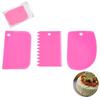 Herramientas para hornear 3 piezas Raspador de crema de plástico Cortador de masa para crema y pastel Raspador para hornear