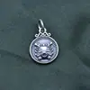 Prata S925 Ano do Dragão do Zodíaco Antigo Pingente Tag Paz e Alegria Pulseira DIY Pingente de Joia S0857