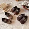 Zapatos Planos Mary Jane con Estampado de Leopardo para Niña 2026 Nuevo Estilo Otoño/Invierno Estilo Bosque Ligeros Suela Suave Versátiles Zapatos de Princesa para Bebé