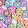 Lindo Dibujo Animado Labubu Arcilla Suave Agujero Recto Cuentas Sueltas DIY Cadena para Teléfono Móvil Llavero Cadena para Bolso Accesorios de Joyería