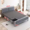 Cama plegable de uso doméstico con estructura de hierro, cama de siesta individual para viviendas de alquiler, cama doble portátil con estructura de hierro, cama simple de tablero duro, tipo económico