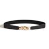 Cinturón Fino para Mujer con Falda Abrigo Moderno Versátil Hebilla Metálica Simple Bucle Bucle Bucle Sello para Mujeres