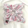 Anillo para el pelo de flor rosa cerezo cuadrado intestino grueso moda mujer nuevo alta gama coleta baja bola pelo titular