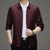 Chaqueta de Marca para Hombre de Gama Alta Casual Estilo Papá para Adultos de Mediana Edad y Mayores Primavera y Otoño Delgada Marco Nuevo Liderazgo Ejecutivo Chaqueta Ropa para Hombre