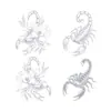 Tatuagem Adesiva Scorpion Magnólia Prateada Quente Homens À Prova D'água Duradoura Boca de Tigre Dorso da Mão Braço Celebridade da Internet Estilo Cool ins Europeu Americano