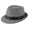 Chapéus de Lã Estilo Coreano Novos para Outono e Inverno Chapéus Jazz Masculinos Chapéus de Xadrez Britânico Atacado Chapéus Casuais Femininos