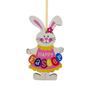 Listado de decoración de conejo de dibujos animados coloridos de acrílico plano para decoración del hogar de fiesta de Pascua creativa transfronteriza