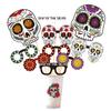2024 México Día de Muertos Fiesta Temática de Terror Mascarada Accesorios para Fotos Calavera Bambú Tarjeta Venta al por Mayor