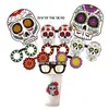 2026 Decoración para Fiesta Mexicana del Día de Muertos Transfronteriza Accesorios para Fotos Gafas de Calavera Carteles de Mano Venta al por Mayor Personalización